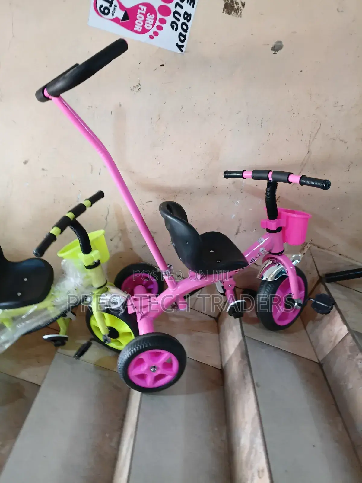 Tricycle With Parent Handle Basket