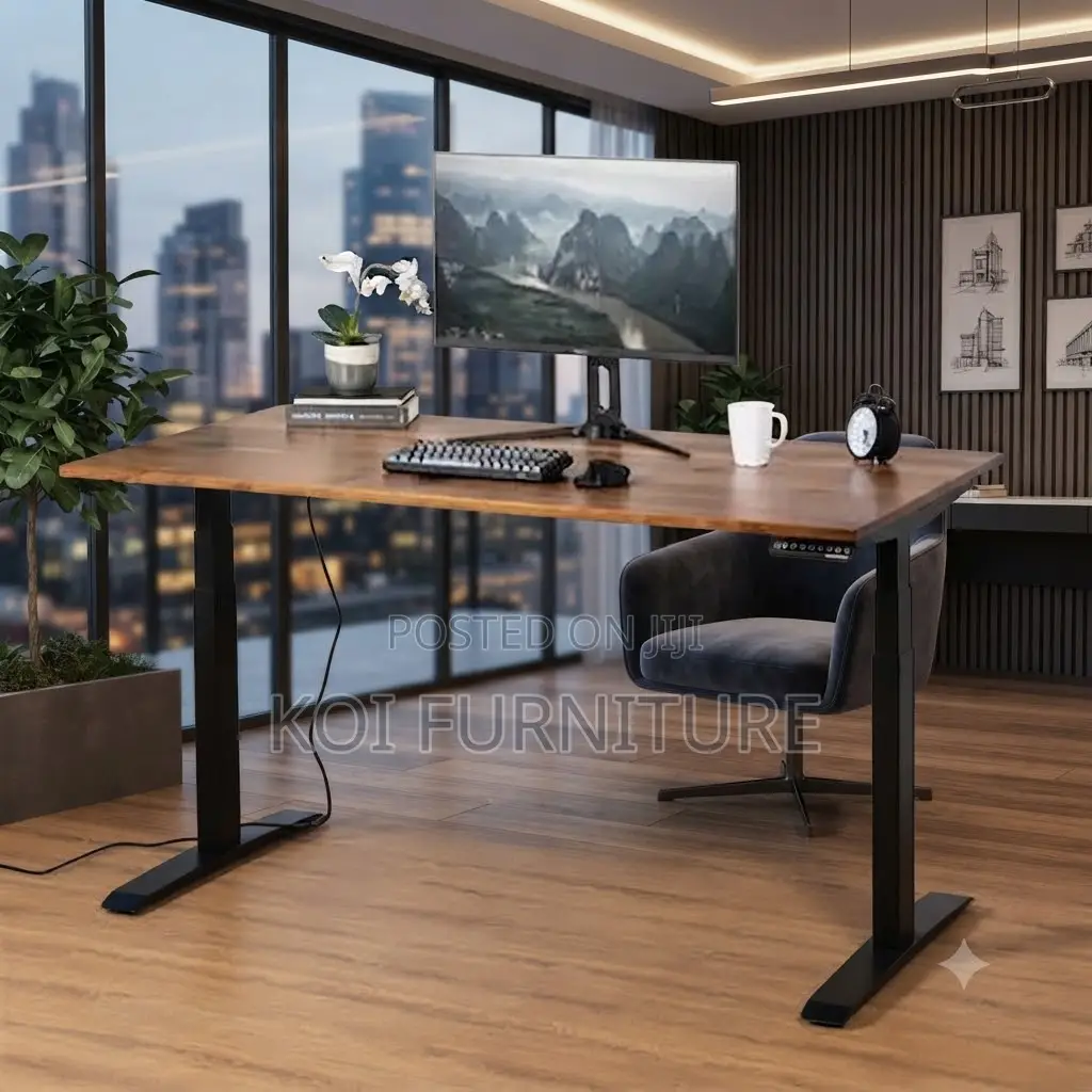 Office Desk; 1.4 Meter Electric Adjustable Smax Motored Desk