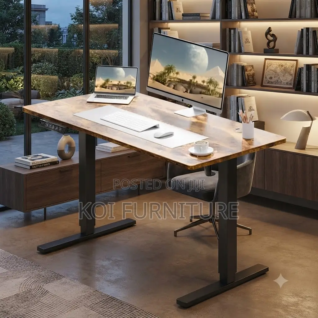 Office Desk; 1.4 Meter Electric Adjustable Smax Motored Desk