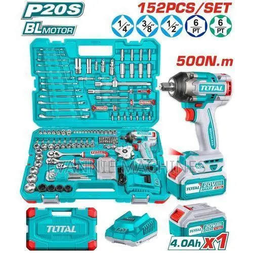 Total THKTHP PCS Cordless Impact Wrench Tools Set 55nm