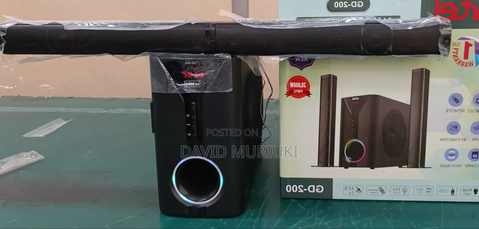 2.1ch Artel Sub Woofer System Bt/Usb/Fm Tall Boy(Model of V527).