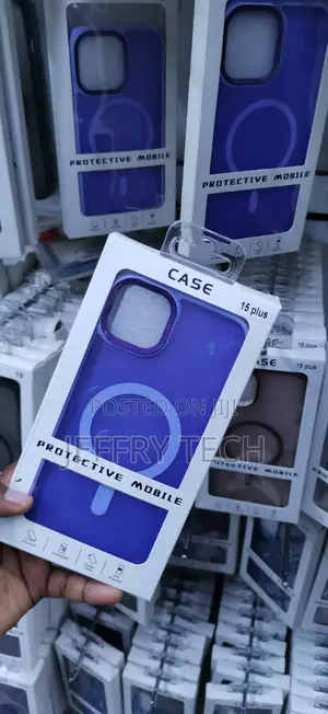 iPhone 15 Plus Translucent Purple Backing, Case