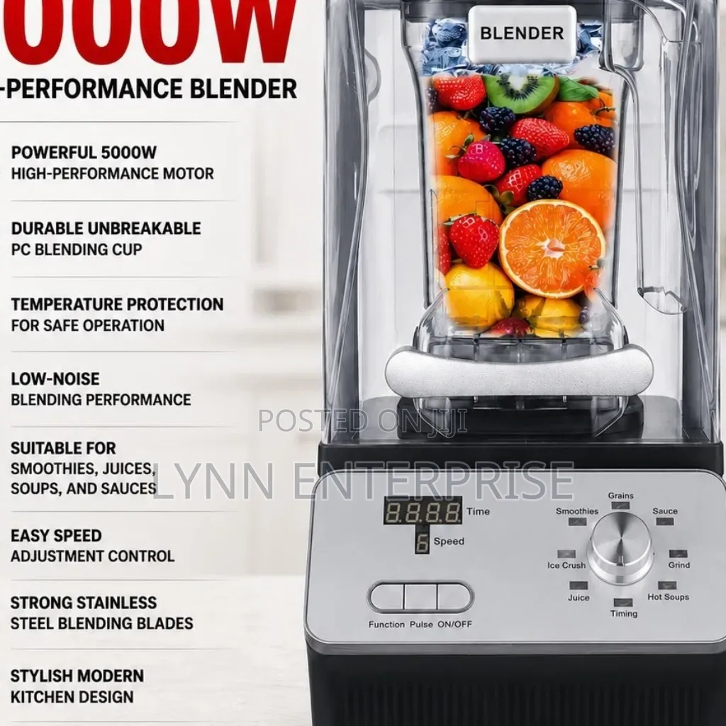 Globalstar Commercial Blender 5000 Watts Gs-1682 5000w 2litres
