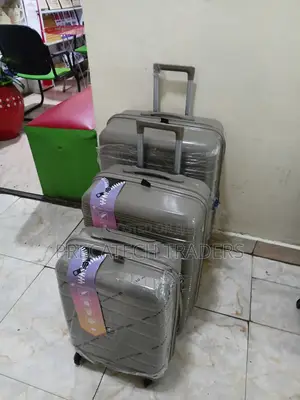 3in1 Rubber Suitcase Set With Spinner Wheels