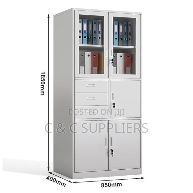 2-Swing Door Display Cabinet With Safe - thumbnail 3