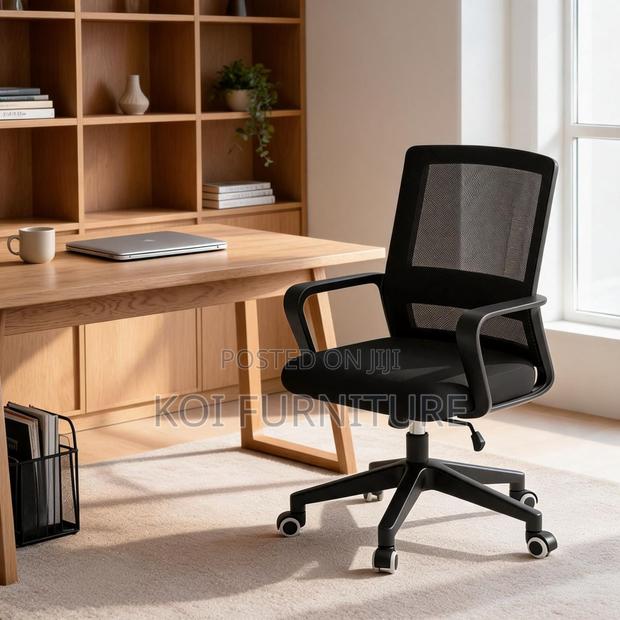 Office Chairs; Mesh Task Kaptains Chair With Lumbar Support - main view