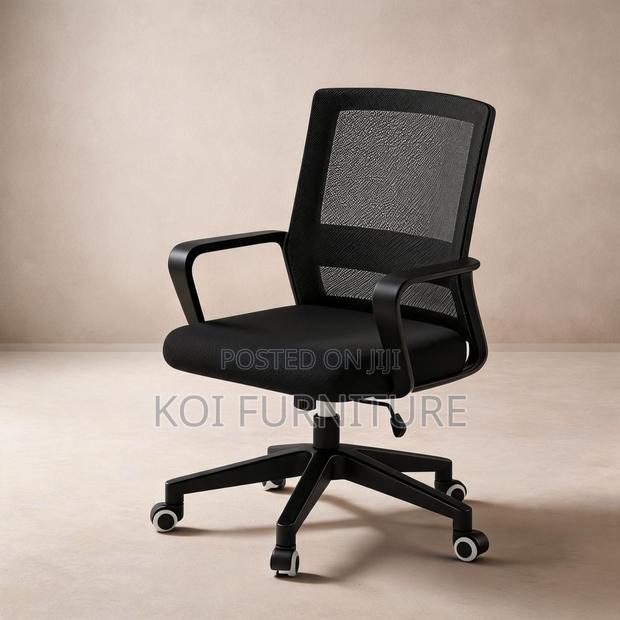 Office Chairs; Mesh Task Kaptains Chair With Lumbar Support - thumbnail 3