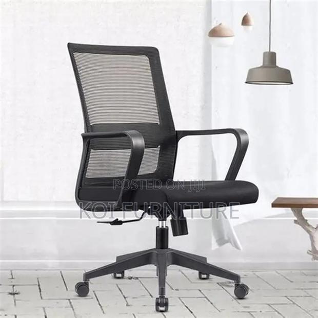 Office Chairs; Mesh Task Kaptains Chair With Lumbar Support - thumbnail 4