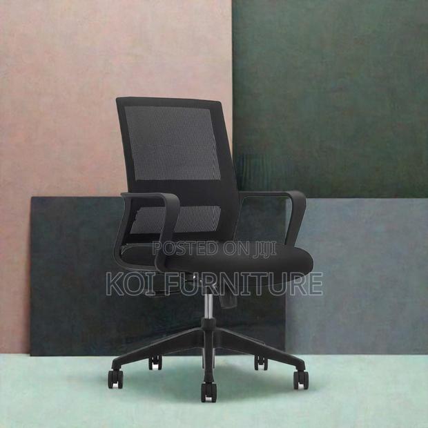 Office Chairs; Mesh Task Kaptains Chair With Lumbar Support - thumbnail 6