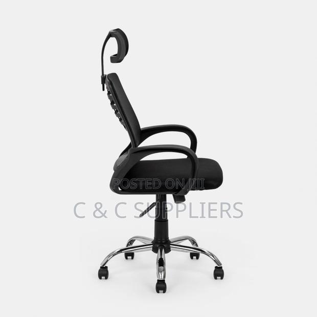 Swivel Office Chair With Headrest - thumbnail 2