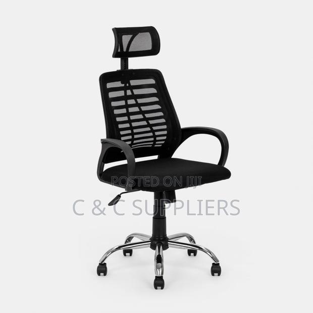 Swivel Office Chair With Headrest - thumbnail 5