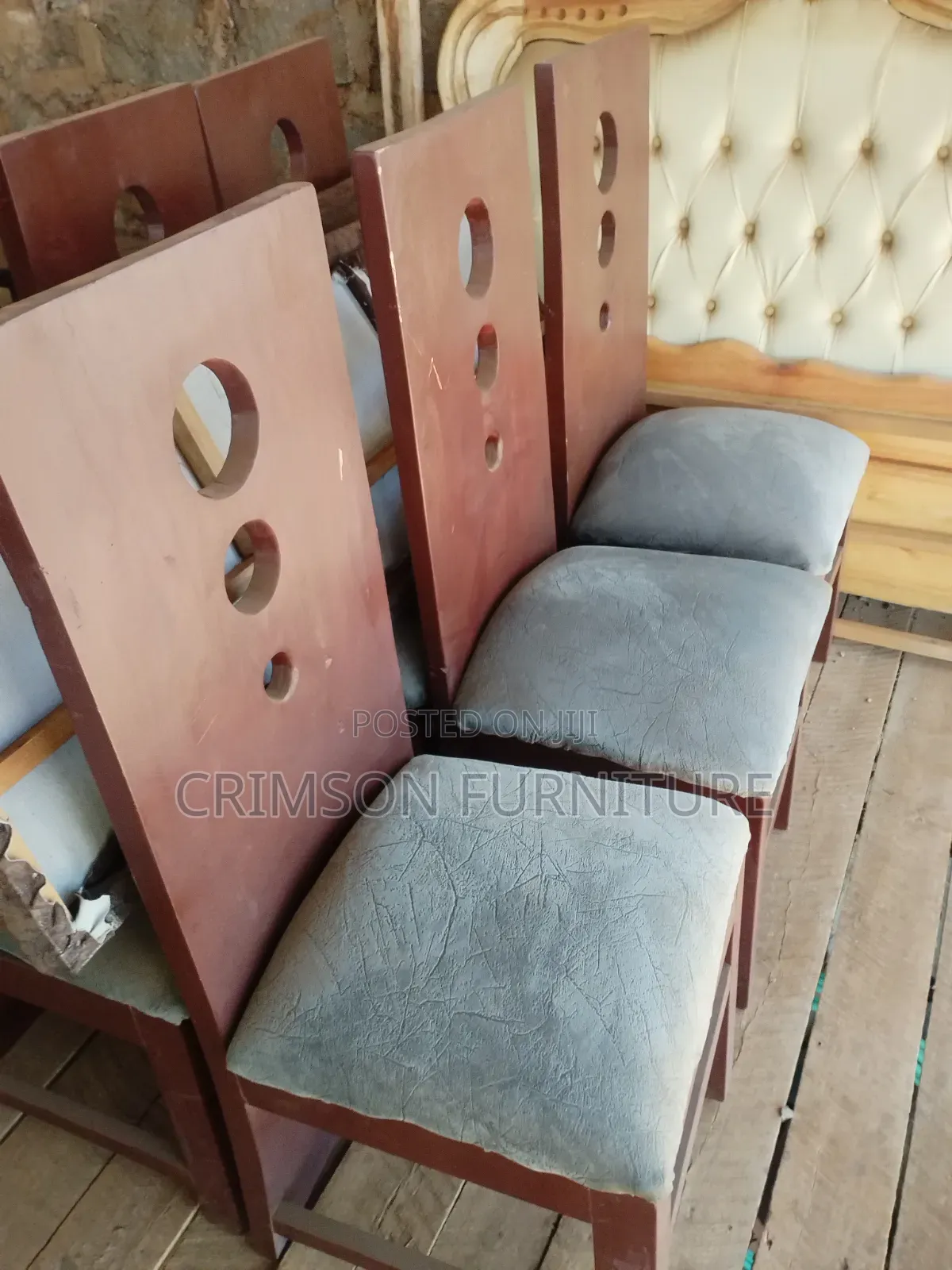 High-Back Wooden Chair