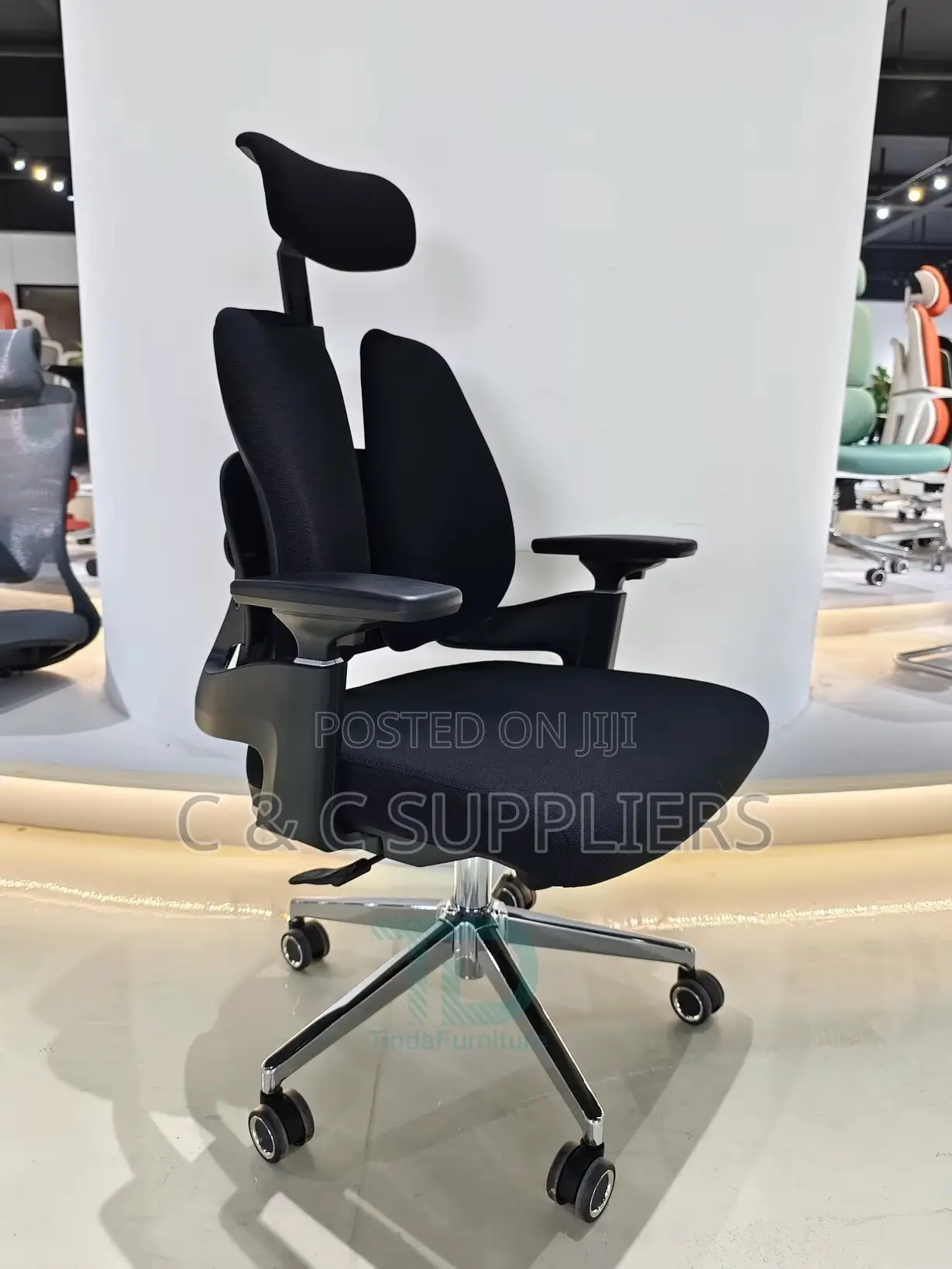 Dual Back Orthopedic Chair With Lumber Support