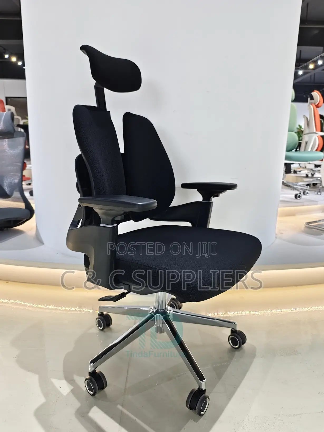 Dual Back Orthopedic Chair With Lumber Support