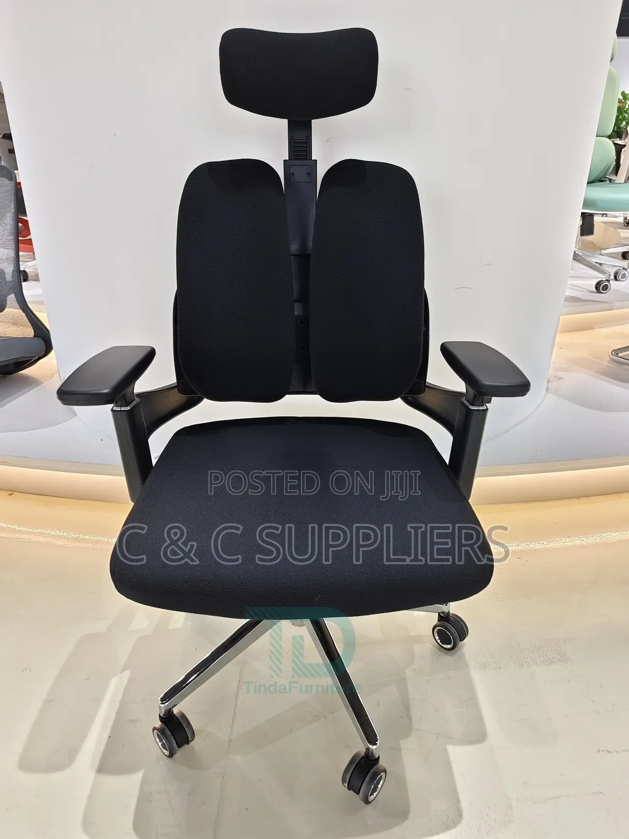 Dual Back Orthopedic Chair With Lumber Support