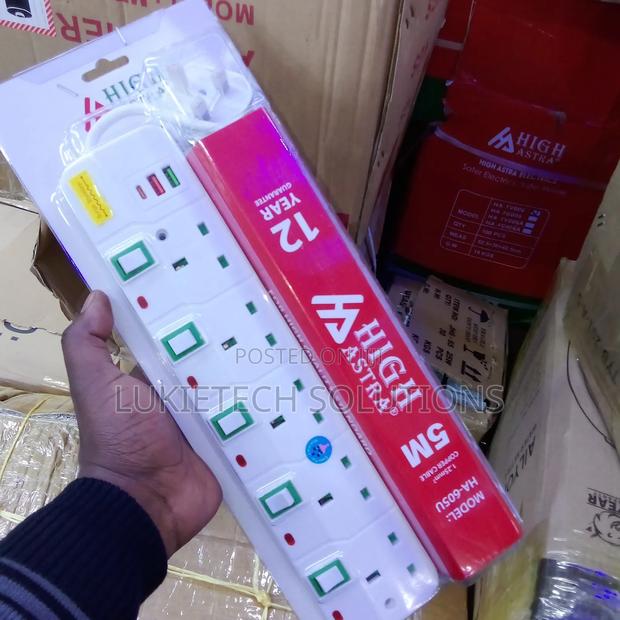 Extension Cable Efficient and Safe Extension Cable 5 Way 5 Meters Cord