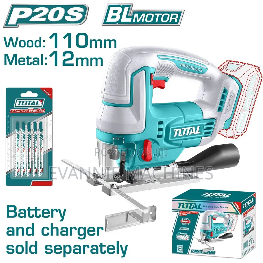 Total Tjsli1008 Cordless Jig Saw 20v