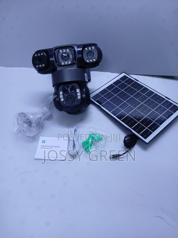 4g Sim, Wifi, Motion Detection V380 Tripple Lens Solar Powered Camera