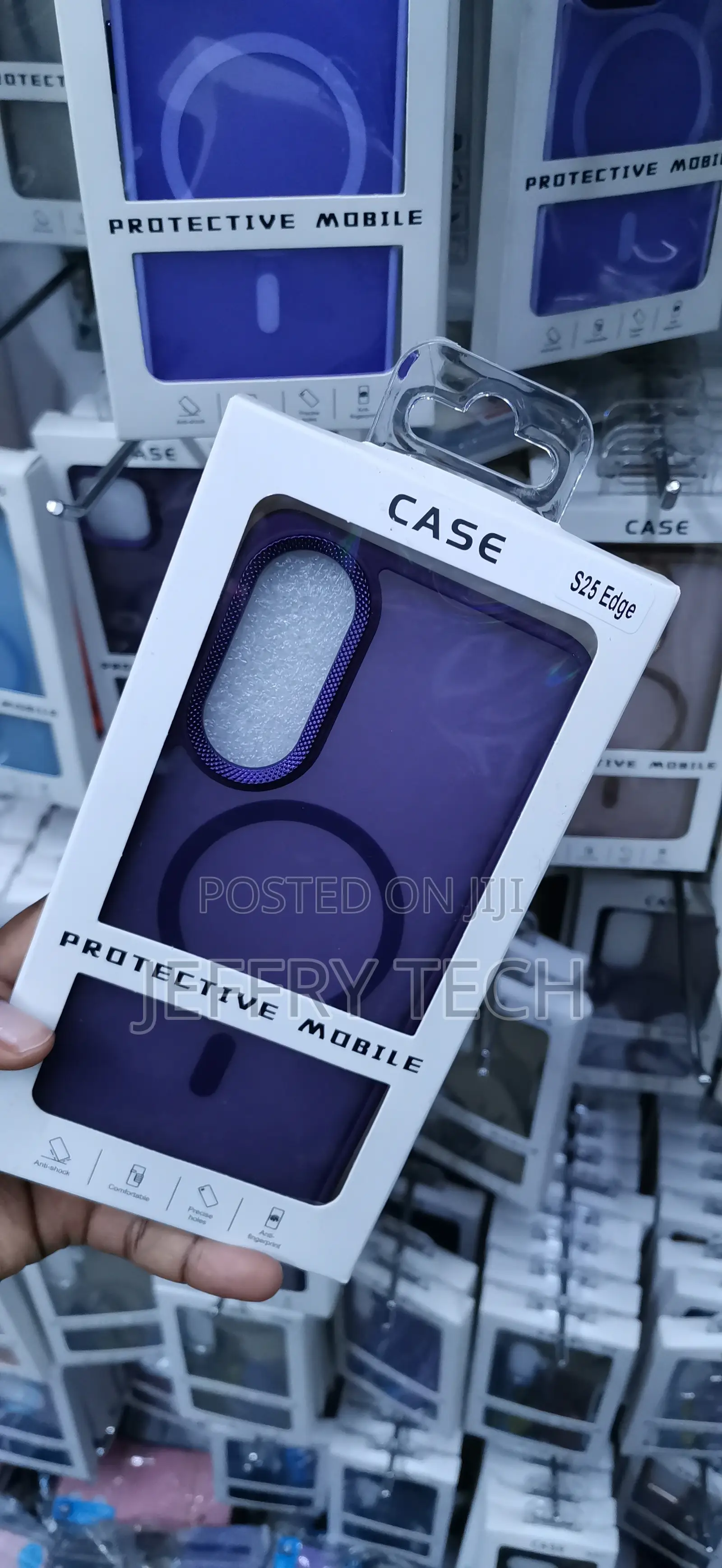 Samsung Galaxy S25 Edge Semi-Transparent, Frosted Purple Finish Case