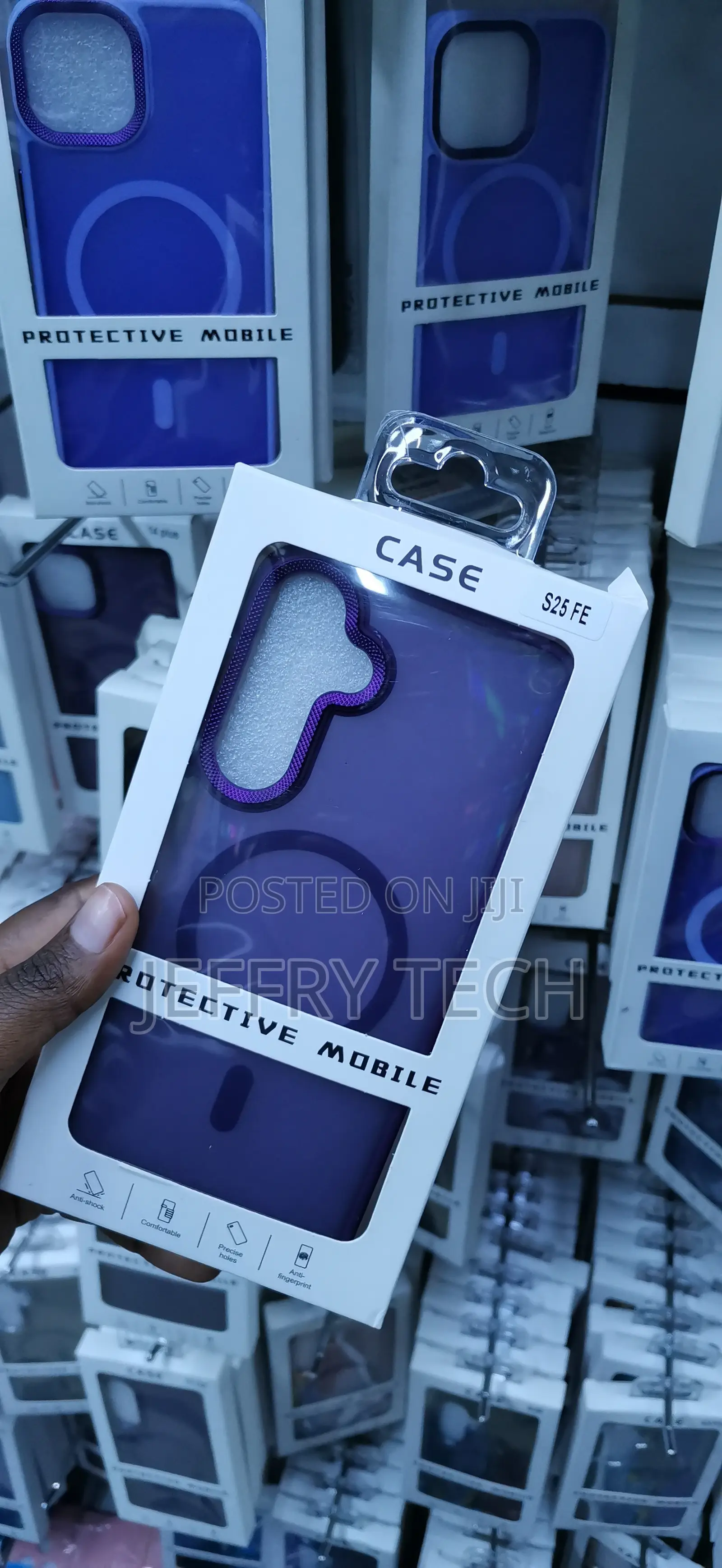 Samsung Galaxy S25 Fe Purple Textured Enhanced Style Case