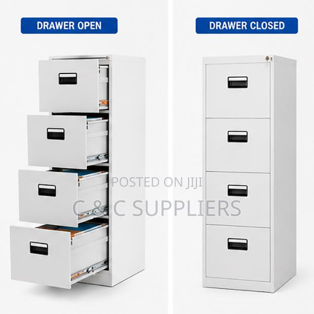 4-Drawer Metallic Cabinet - thumbnail 3