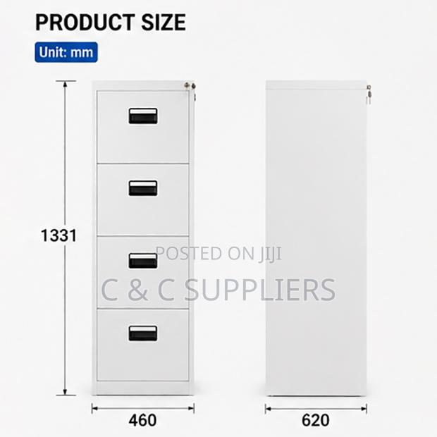 4-Drawer Metallic Cabinet - thumbnail 4
