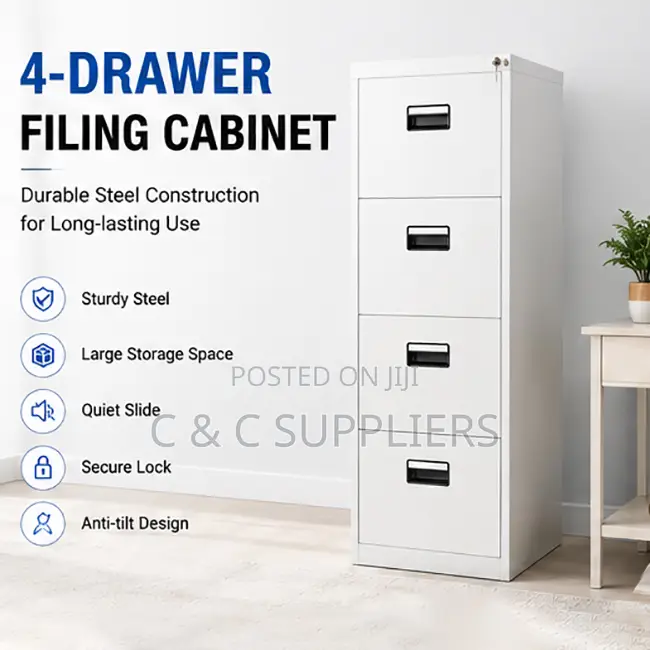 4-Drawer Metallic Cabinet