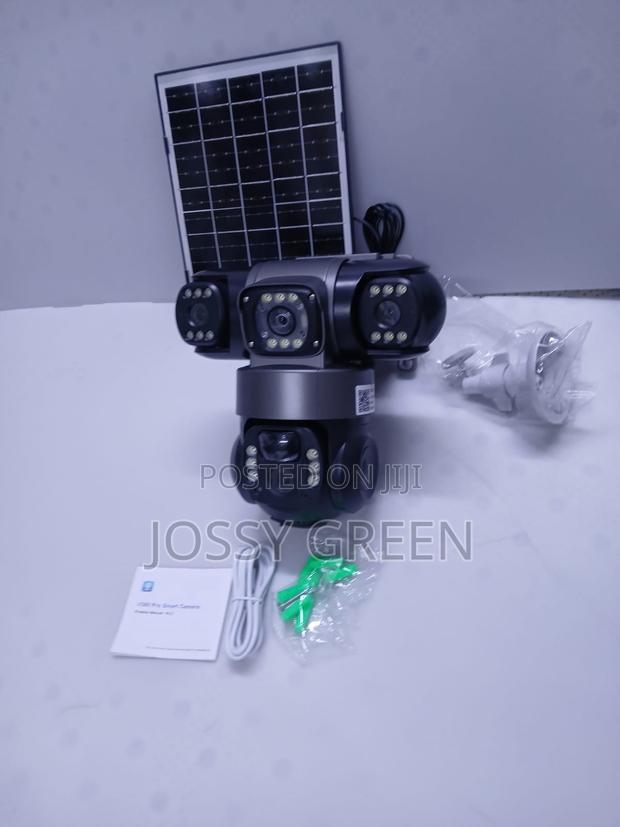 Outdoor Triple Lens Solar Powered Camera 4g Lteweatherproof CCTV