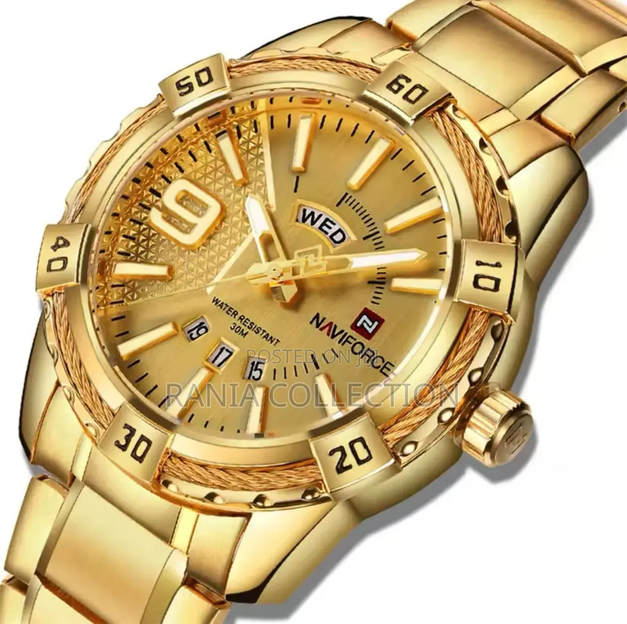 Gold Naviforce Gents Watch