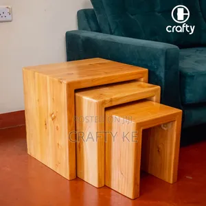 Solid Wood Block Nesting Stools
