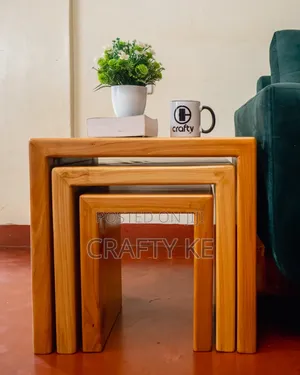 Solid Wood Block Nesting Stools