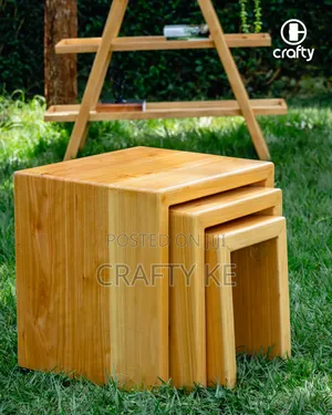 Solid Wood Block Nesting Stools