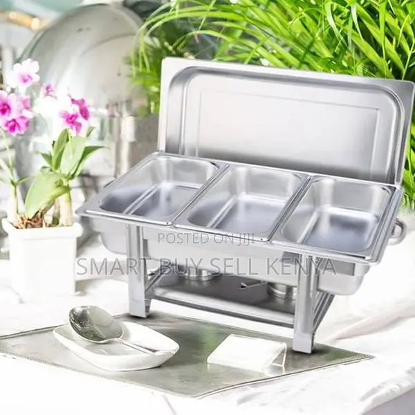 Low Maintenance Stainless Steel Compartment Chafing Dish Food Warmer