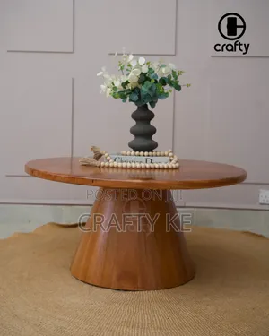 Imara Round Coffee Table - Mahogany