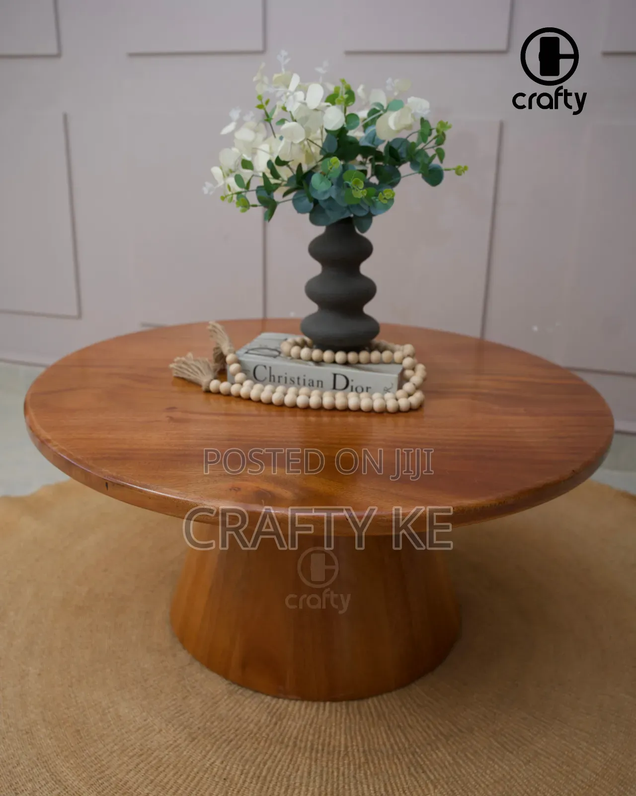 Imara Round Coffee Table - Mahogany