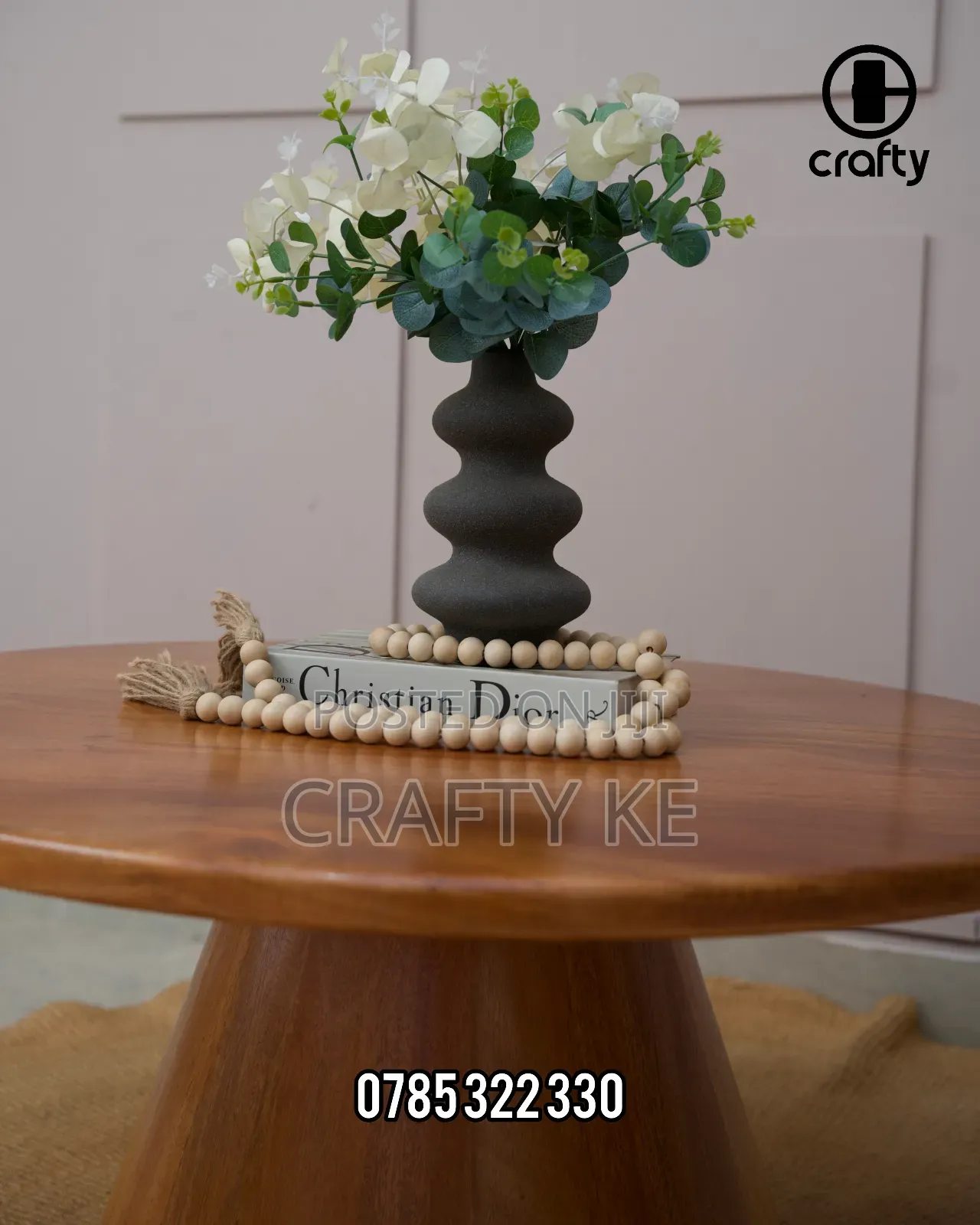 Imara Round Coffee Table - Mahogany