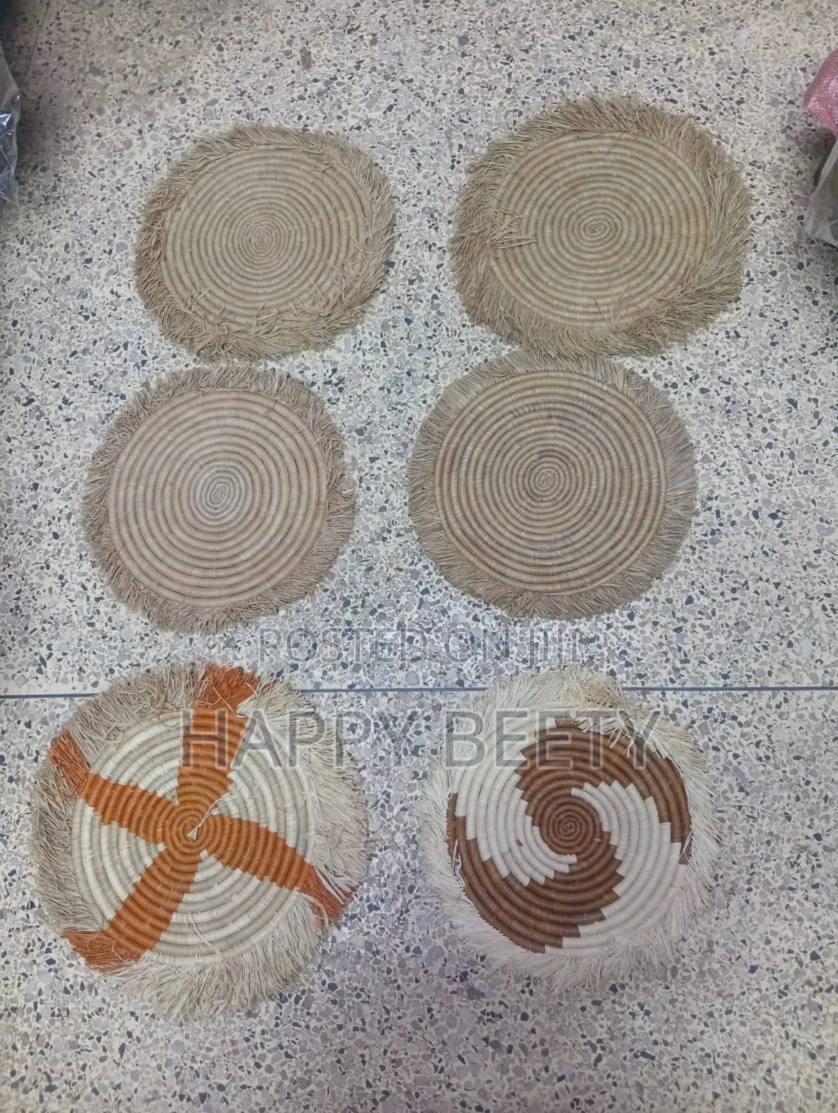 12 " Handwoven Sisal Basket Bowls for Wall Decor