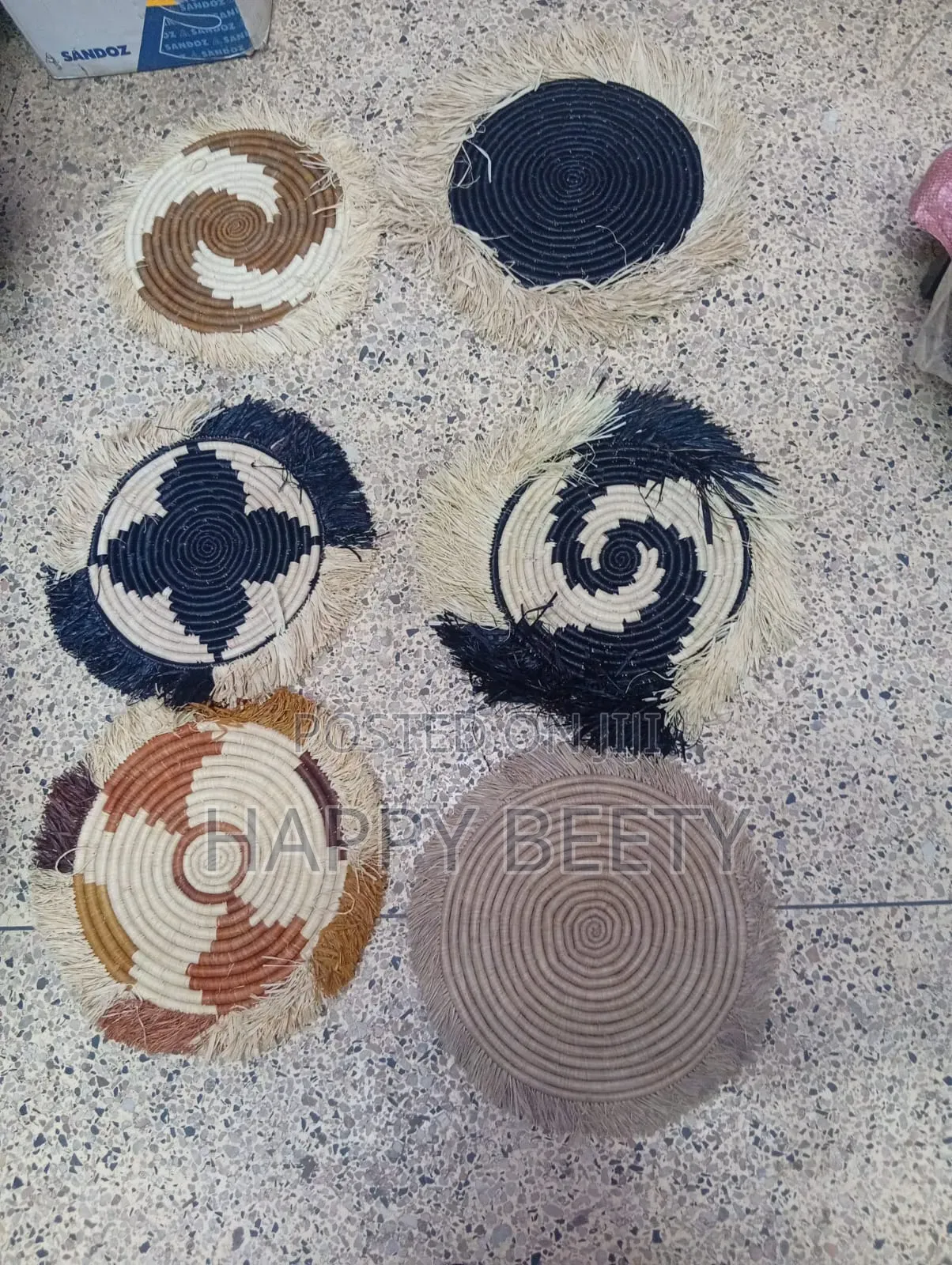 12 " Handwoven Sisal Basket Bowls for Wall Decor