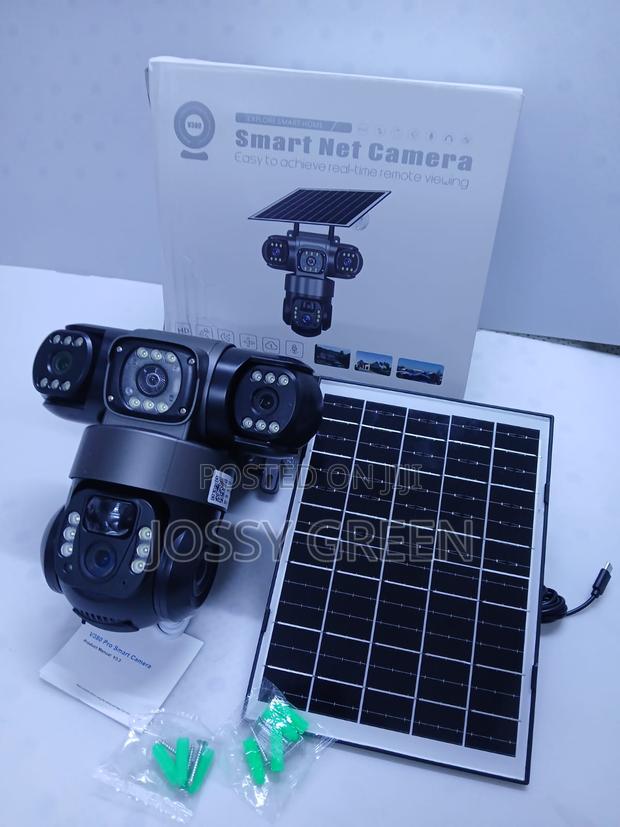 4g Sim, Wifi, Motion Detection V380 Tripple Lens Solar Powered Camera - thumbnail 2