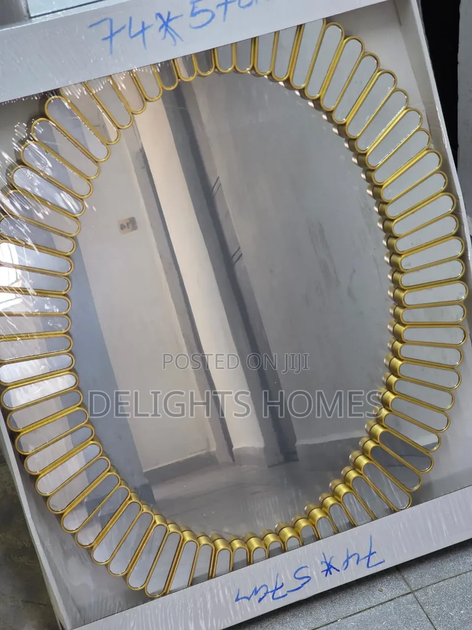 Sunburst Oval Luxury Wall Decor Mirror_tt