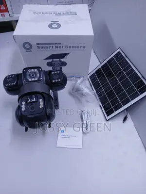 Wifi 3 Lens Camera Outdoor Solar Powered V380pro With 2way Audio