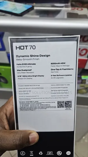 New Infinix Hot 70 256 GB Silver