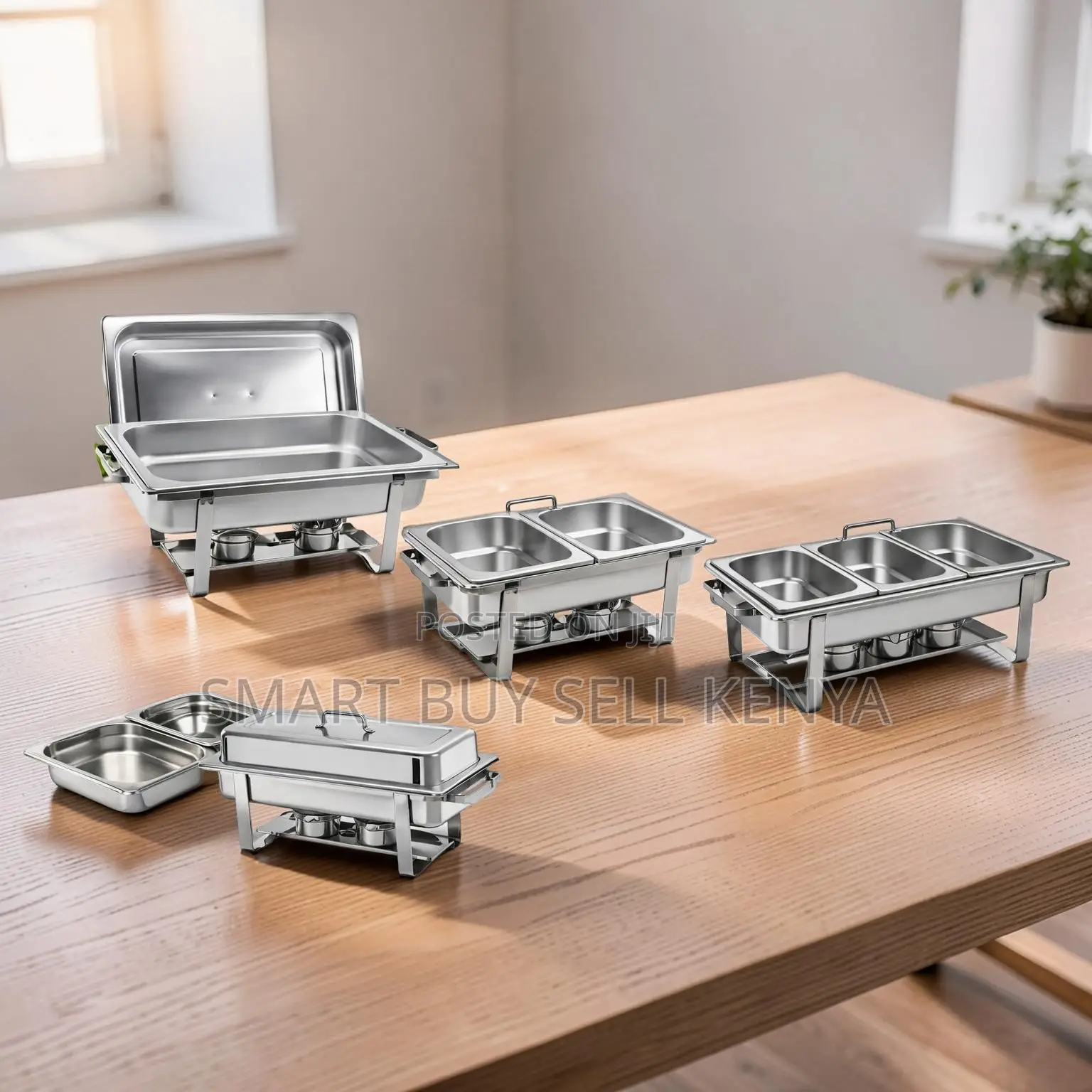 Removable Food Pans Stainless Steel Compartment Chafing Dish Warmer