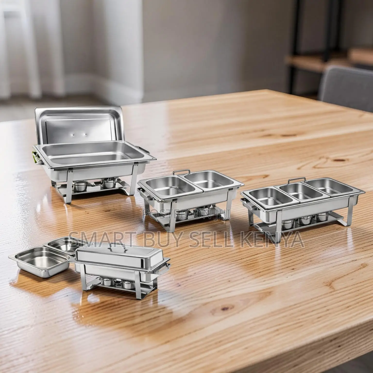 Scratch Resistant Stainless Steel Compartment Chafing Dish Food Warmer