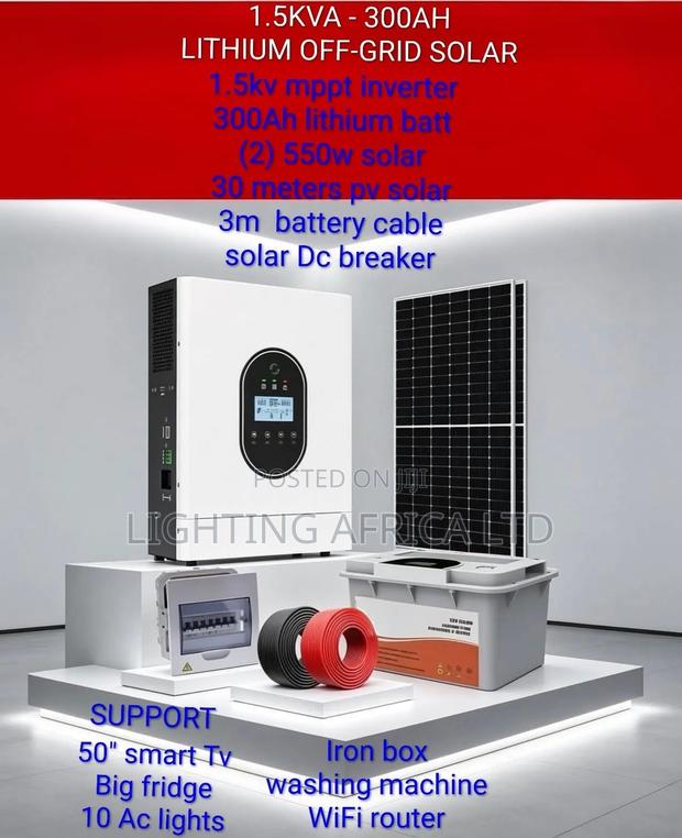 1.5kva - 300ah Lithium Home Solar Package