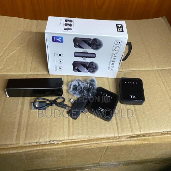 F15-2 Dual Wireless Microphone With Receiver for Android iPhone Rec