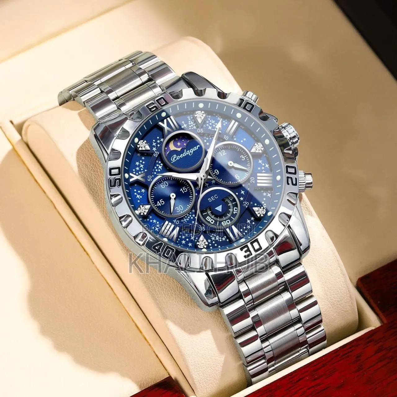 Poedagar Stainless Steel Gents Watch973