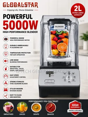 5000 Watts Gs-1682 5000w 2l Silent Globalstar Blender