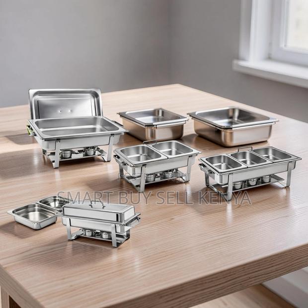 Spill Reducing Stainless Steel Compartment Chafing Dish Food Warmer