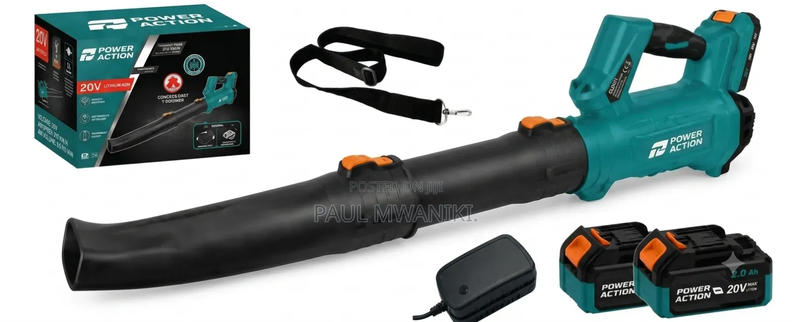 Power Action 20v Lithium-Ion Cordless Leaf Blower – Full Box Kit